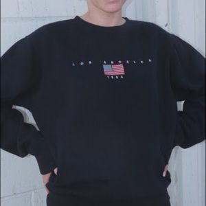 Brandy Melville Los Angeles 1984 Erica navy top